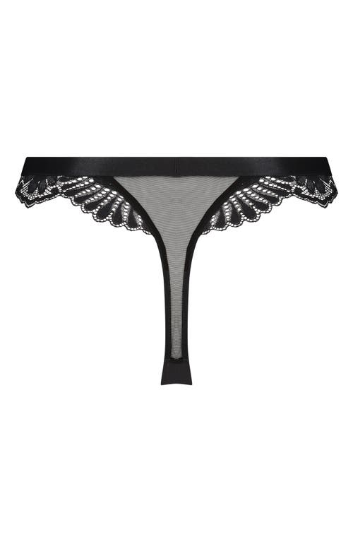 Hunkemoller Hunkemöller Amelia Lace & Mesh Thong In Black
