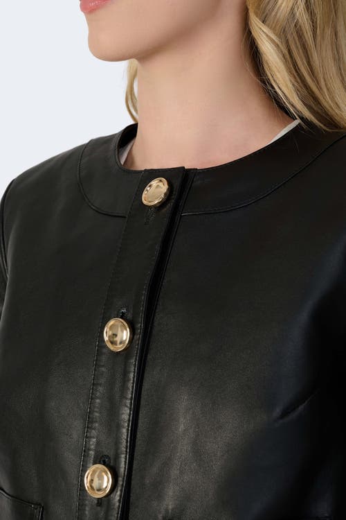 Furniq Uk Llc Margot Leather Jacket In Black
