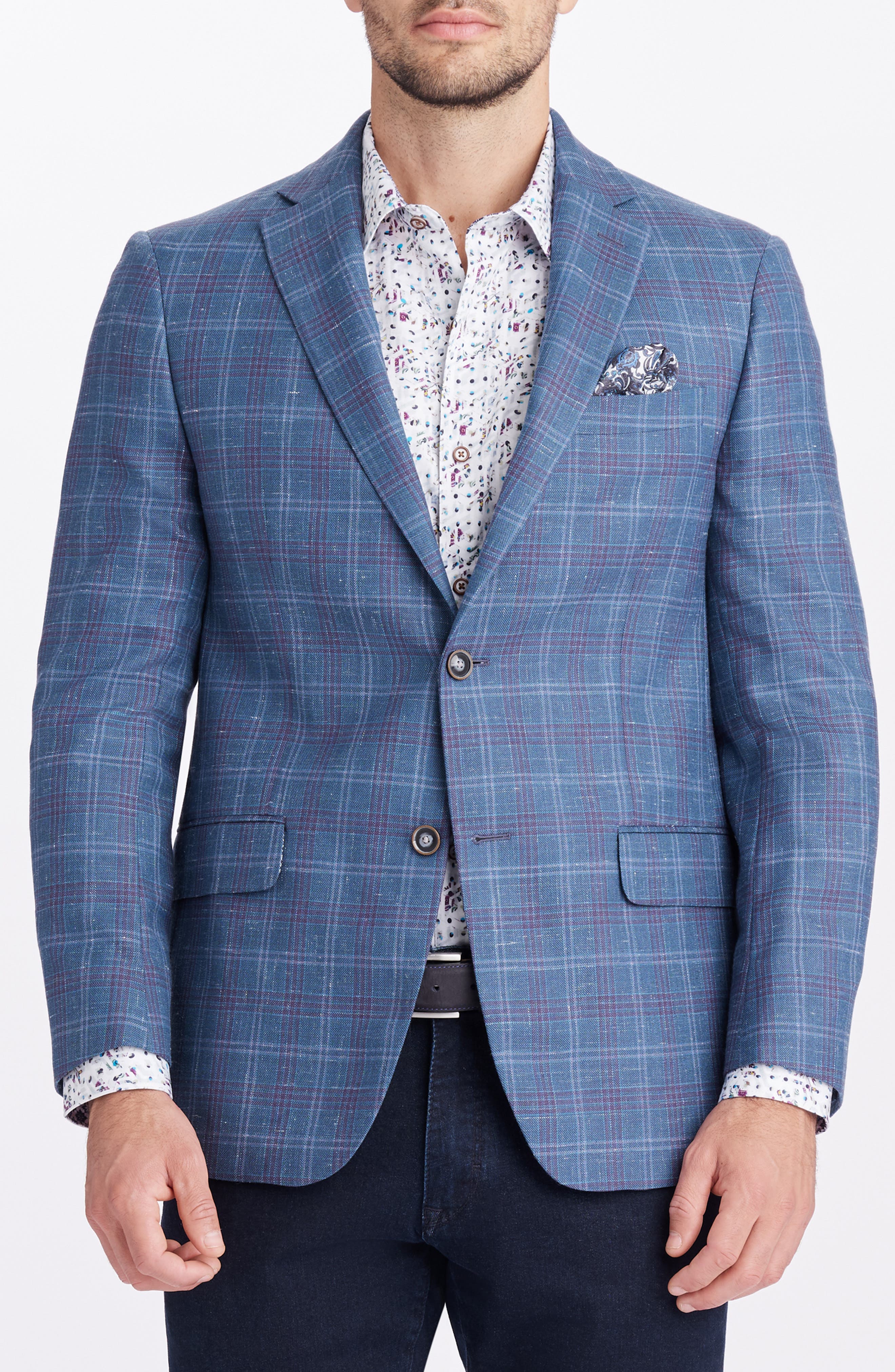 Robert Graham Cable Plaid Wool Blend Sport Coat