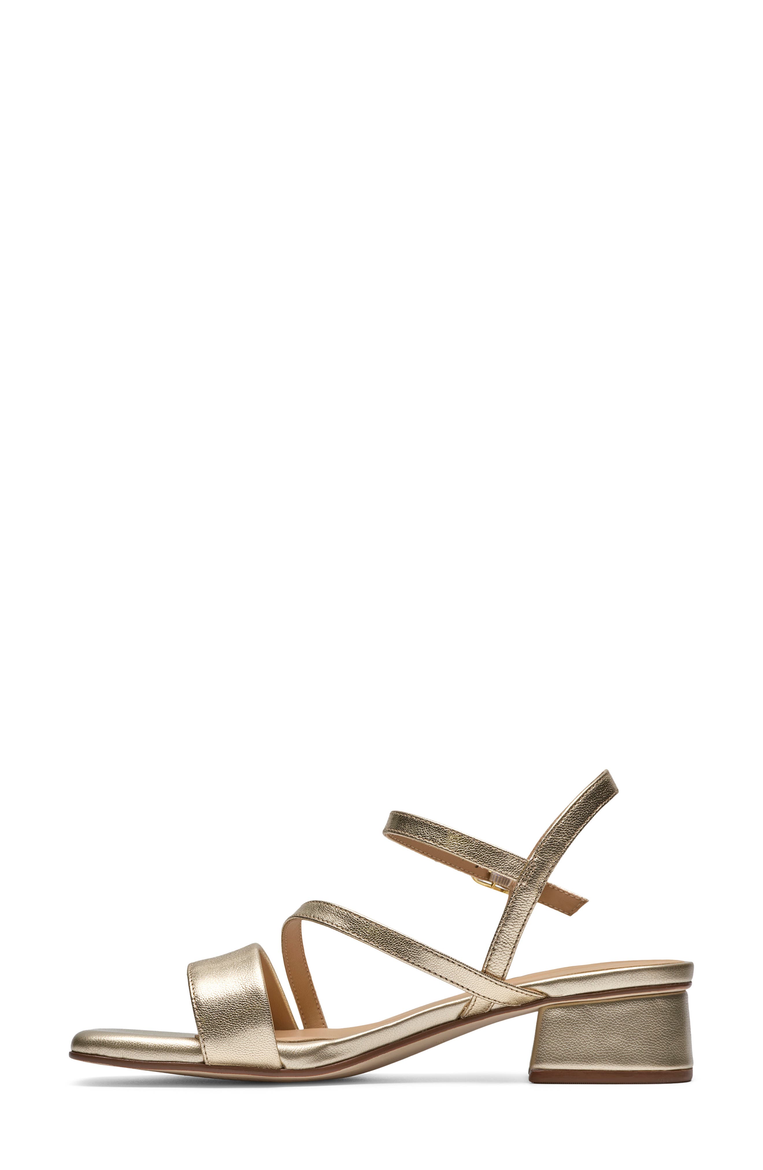Clarks<sup>®</sup> Serina 35 Strappy Sandal, Alternate, color, Gold Leather
