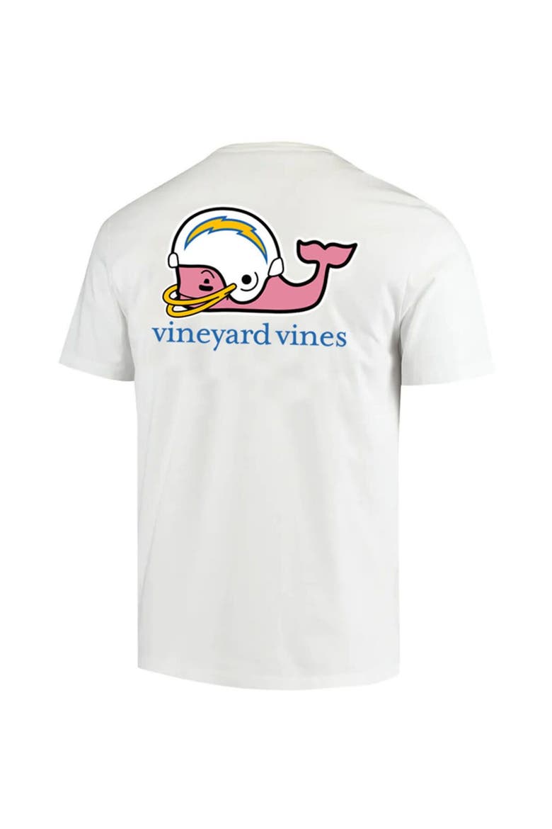 Men's Vineyard Vines White Los Angeles Chargers Team Whale Helmet T-Shirt, Alternate, color, White
