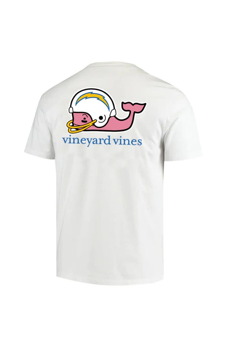 vineyard vines Men's Vineyard Vines White Los Angeles Chargers Team Whale Helmet T-Shirt, Alternate, color,
