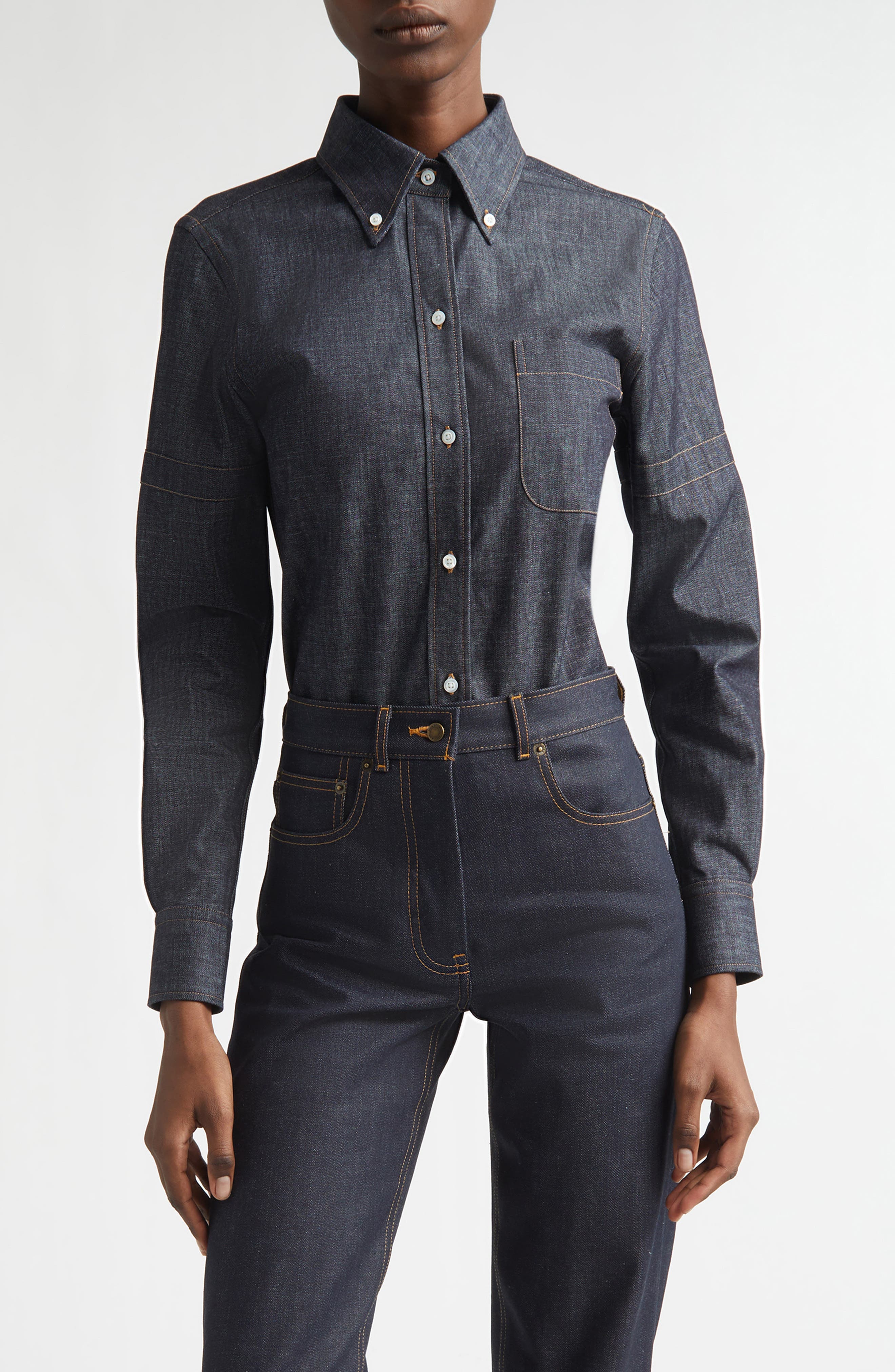 Denim Button-Down Shirt