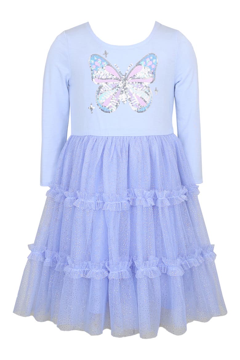 Kids' Butterfly Sequin Dress, Main, color, PERIWINKLE