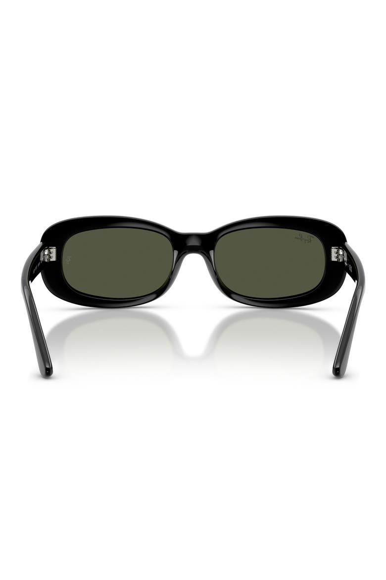 56mm Oval Sunglasses, Alternate, color, BLACK