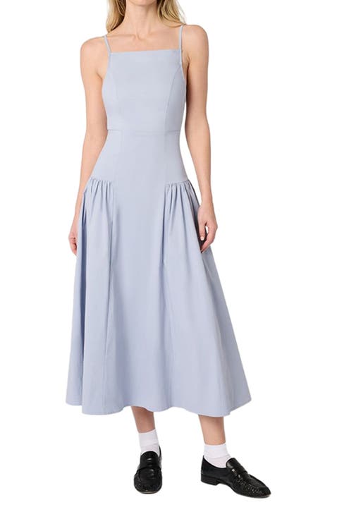 Flare Panel Midi Dress