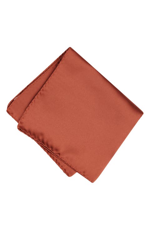 Men's Solid Satin Pocket Square
