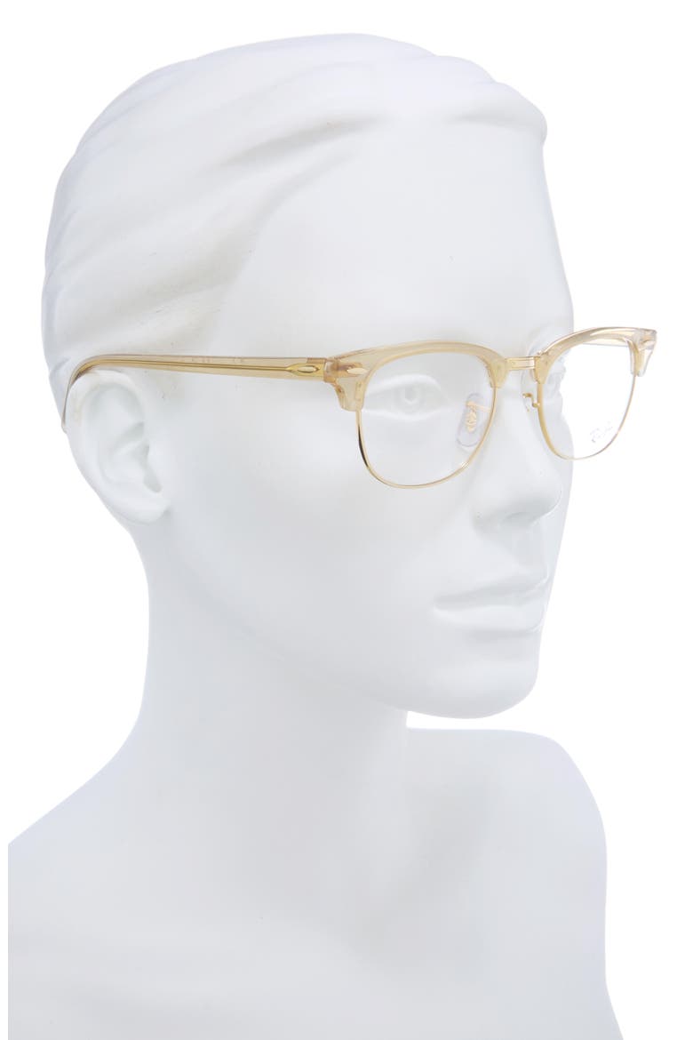 51mm Square Optical Glasses, Alternate, color, BROWN