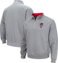 COLOSSEUM Men's Colosseum Heathered Gray NC State Wolfpack Tortugas Team Logo Quarter-Zip Jacket