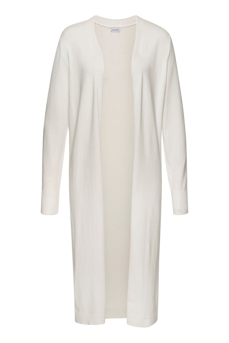 Long Open Front Cardigan, Alternate, color, White