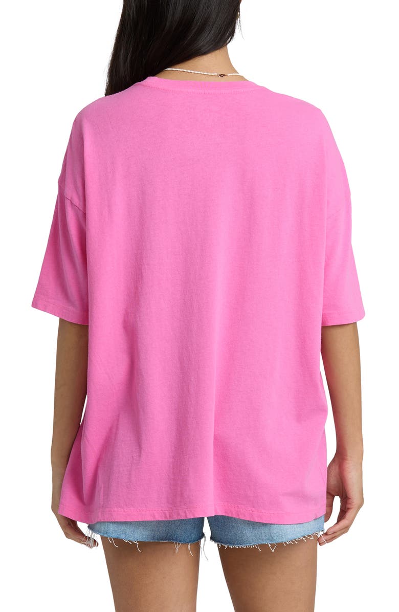 Billabong Every High Tide Oversize Cotton Graphic T-Shirt, Alternate, color, Guava