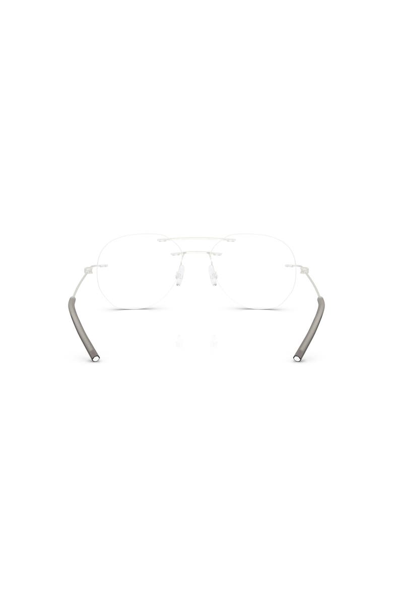 Moncler 55mm Irregular optical glasses, Alternate, color, Silver