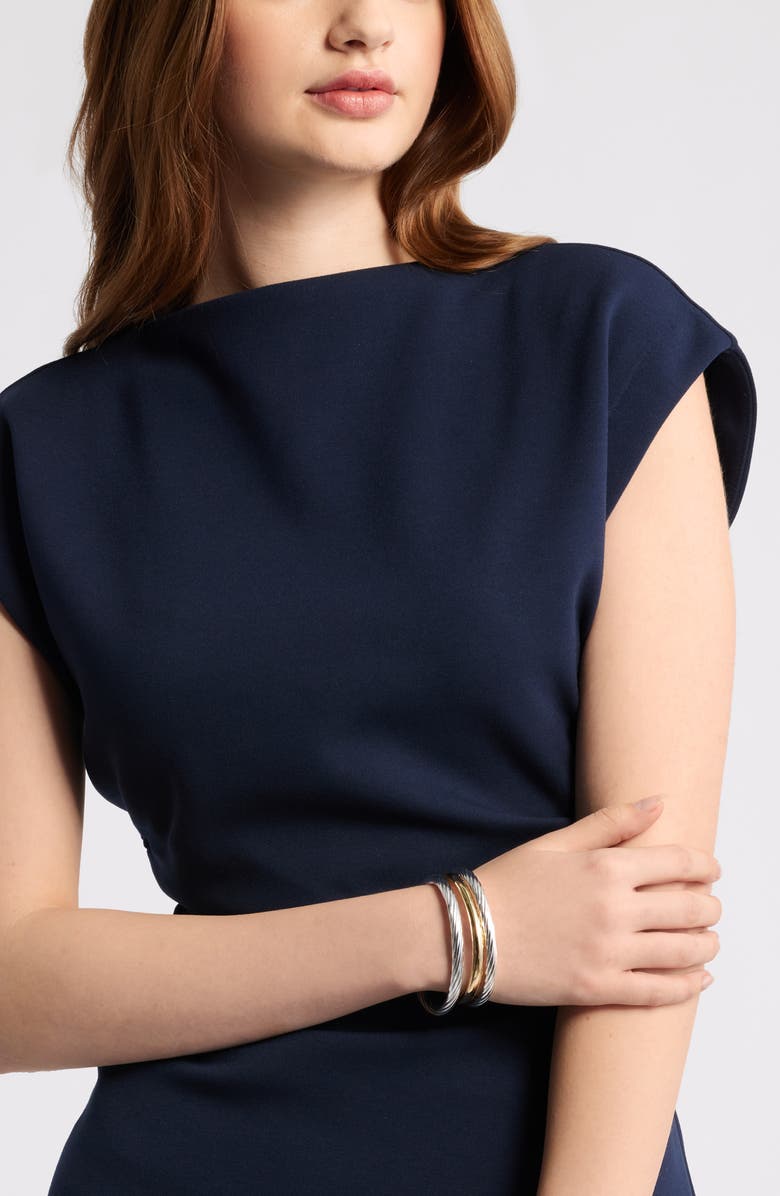 Nordstrom Set of 3 Twist Cuff Bracelets, Alternate, color, Gold- Silver