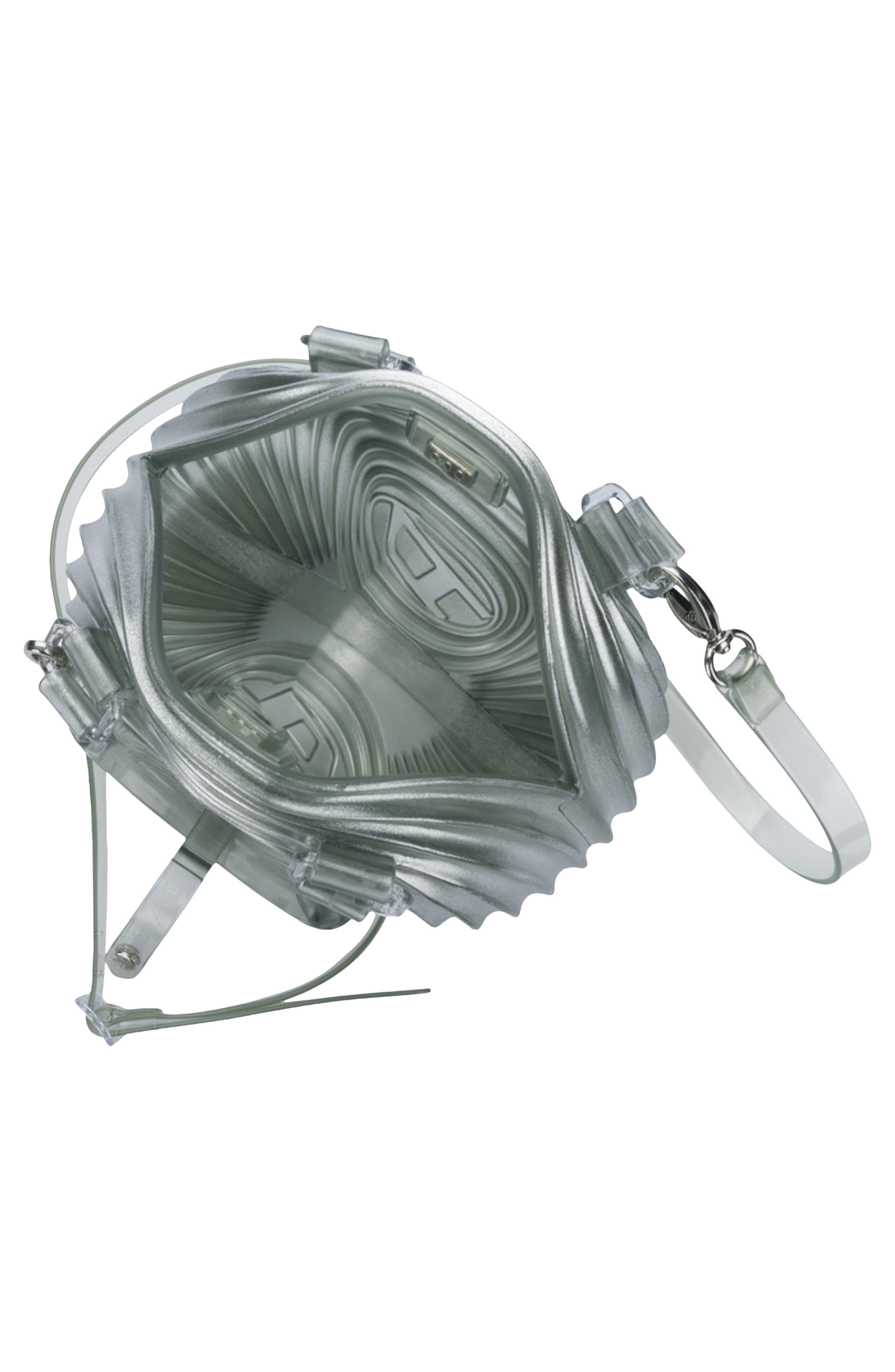 x Diesel Quantum Dome Shoulder Bag, Alternate, color, TRANSPARENT BLUE/ SILVER