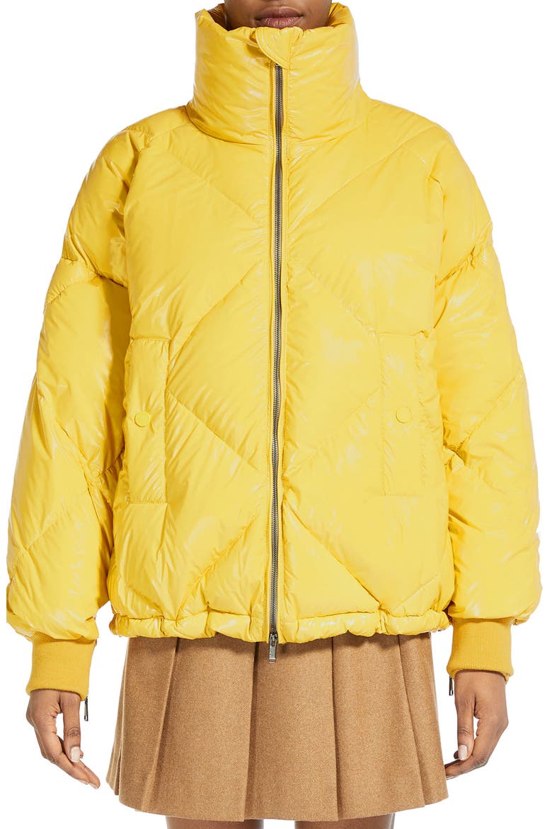 Kurt Water Repellent Convertible Sleeve Down Puffer Jacket, Main, color, YELLOW