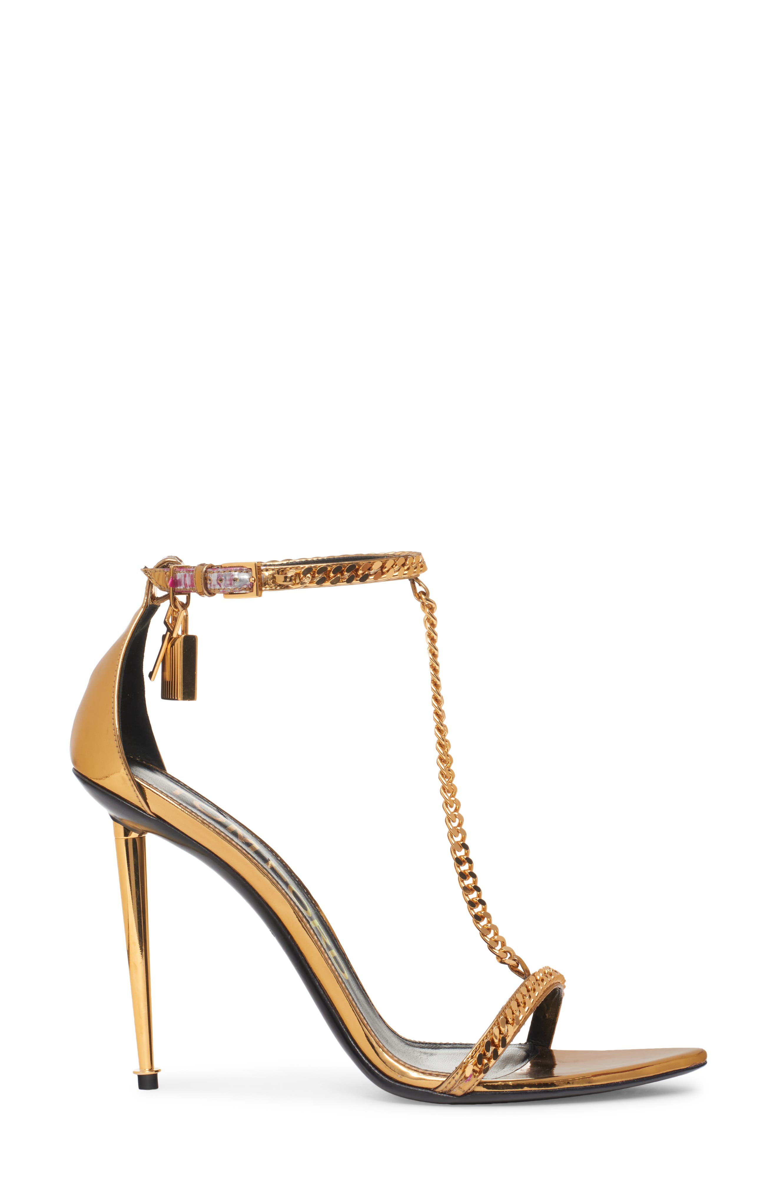 TOM FORD Padlock Naked Chain Strap Sandal, Alternate, color, 