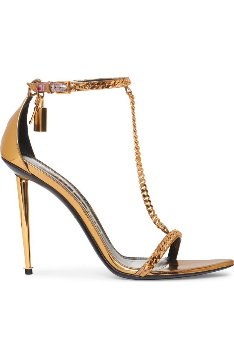 TOM FORD Padlock Naked Chain Strap Sandal, Alternate, color,