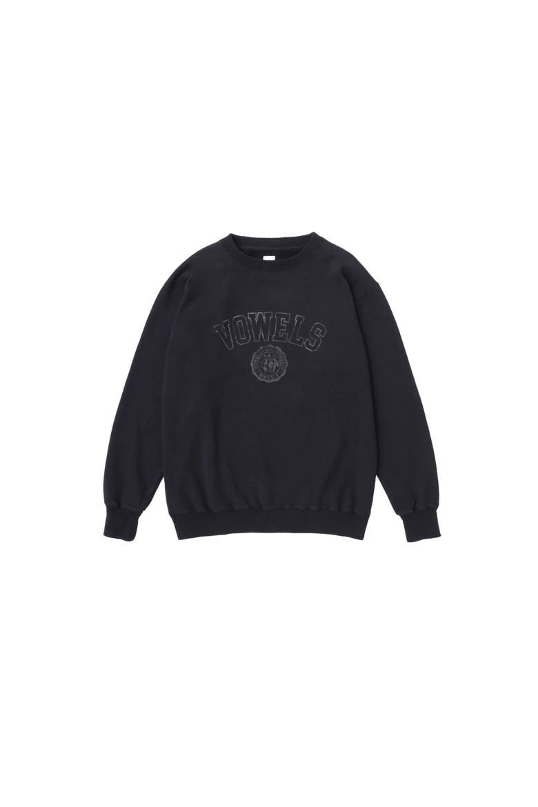 Faded Collegiate Crewneck, Main, color, Black
