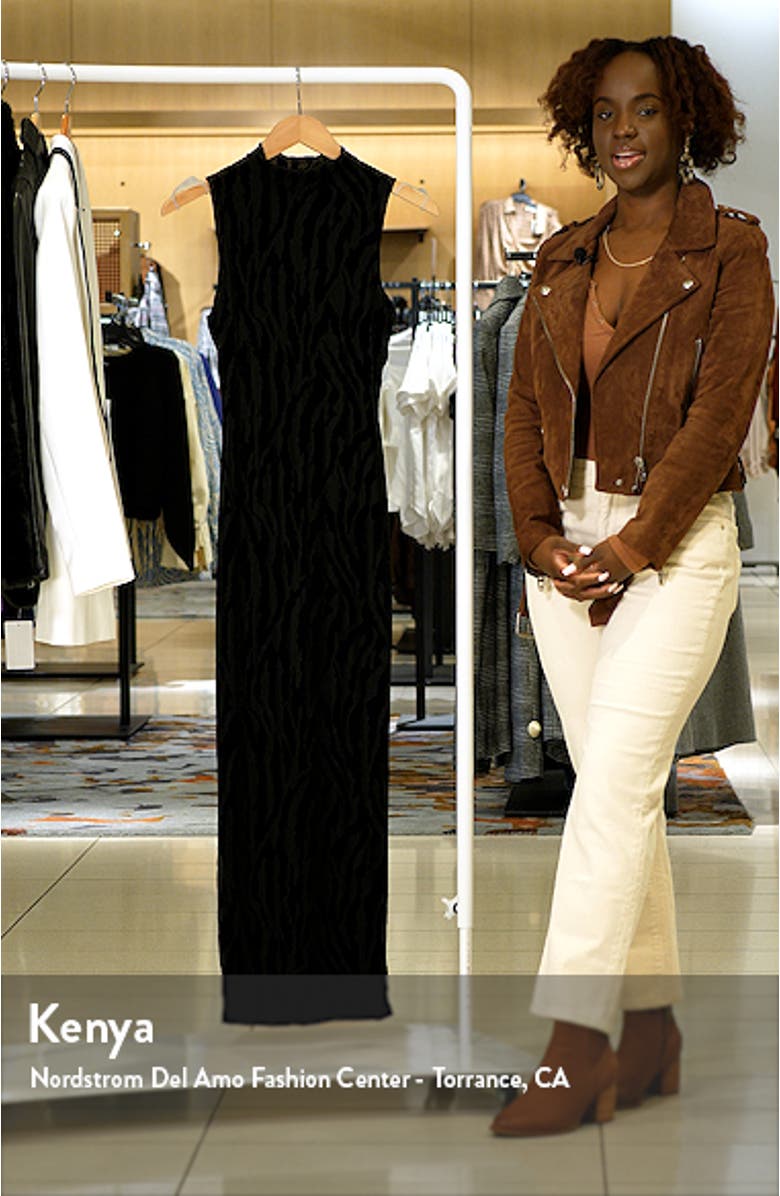 Tiger Print Midi Body-Con Dress, sales video thumbnail