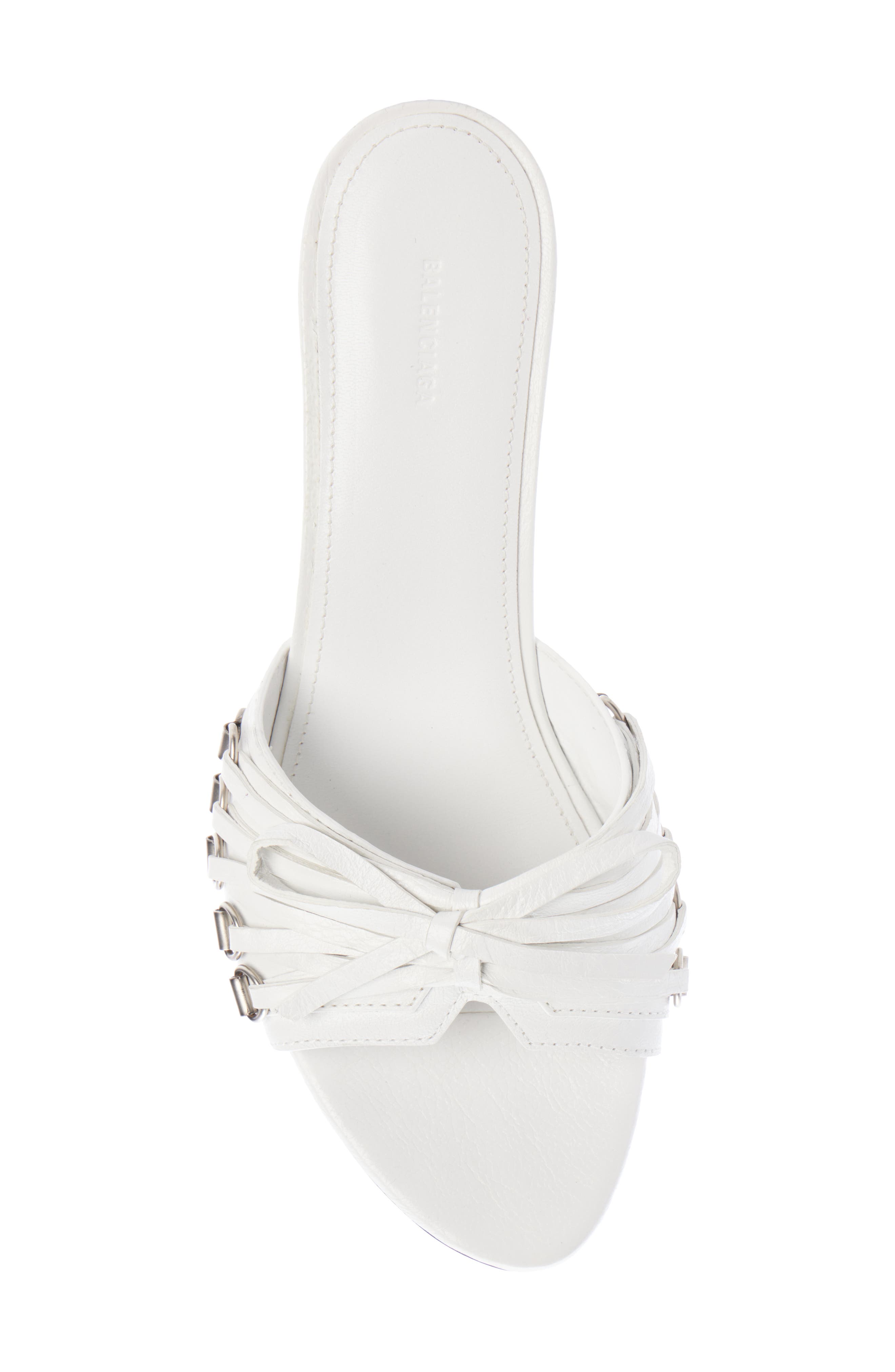 Balenciaga Cagole Slide Sandal, Alternate, color, Optic White