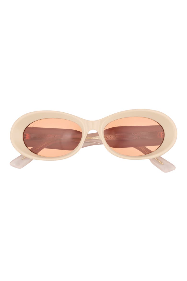 54mm Oval Sunglasses, Main, color, BEIGE BEIGE BROWN