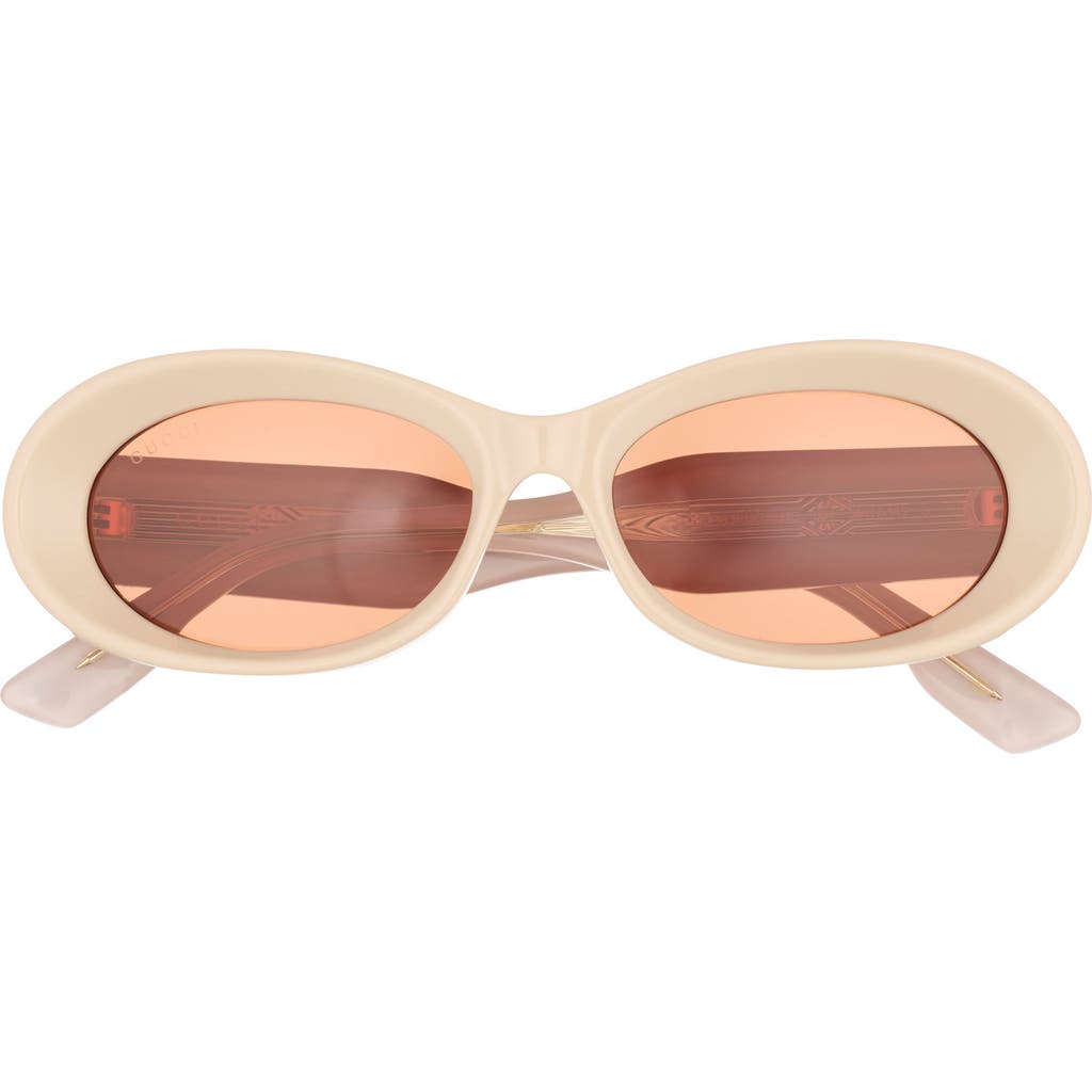 Gucci 54mm Oval Sunglasses In Brown