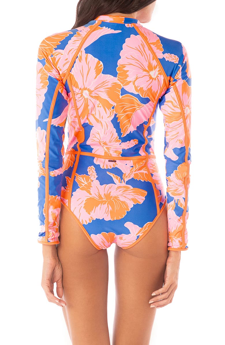 Maaji Magnolia mirage Cardi Long Sleeve One-PIece Swimsuit, Alternate, color,