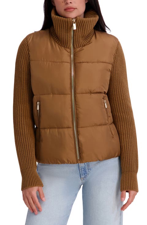 Knit Sleeve Quilted Core Jacket