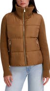 Kensie Knit Sleeve Quilted Core Jacket