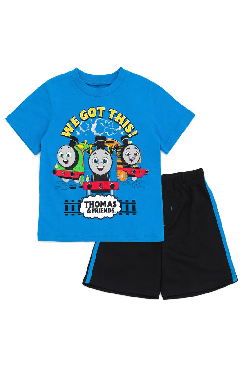 THOMAS & FRIENDS T-Shirt & Mesh Shorts Set, Main, color, Blue