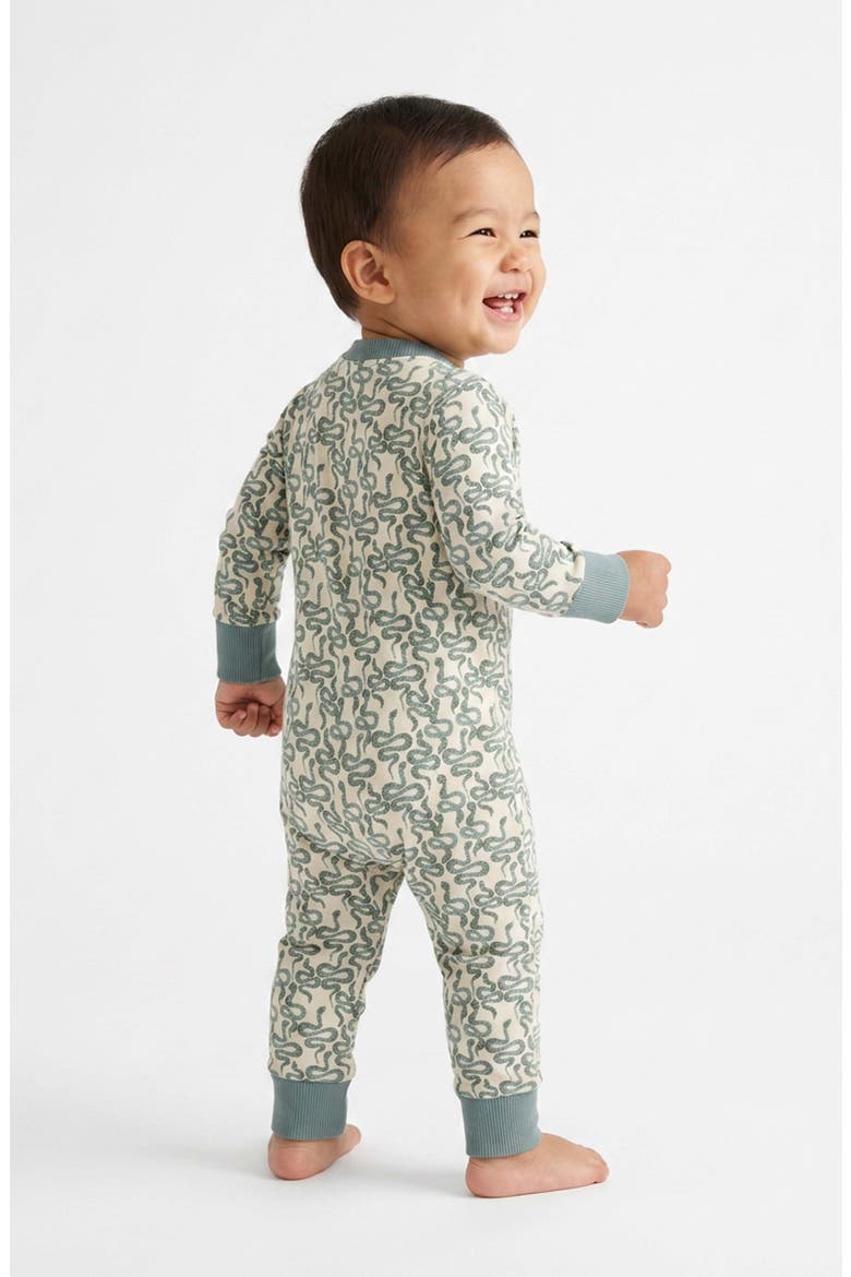 100% Organic Cotton Print Snug Fit Baby Pajamas, Alternate, color, Cozy Coils
