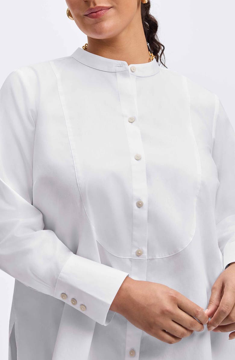 Foxcroft Kris Non-Iron Cotton Button-Up Shirt, Alternate, color, White