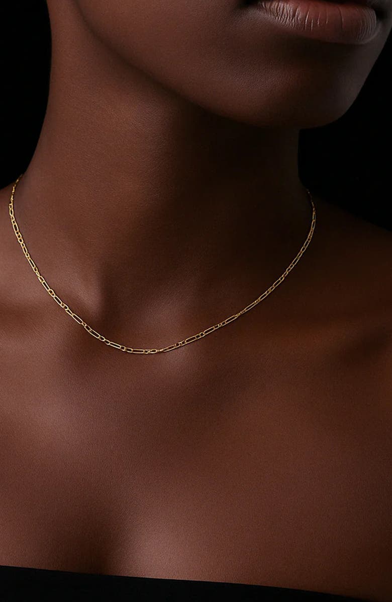 YOJ Figaro Midi Choker Necklace in Gold, Alternate, color, Gold