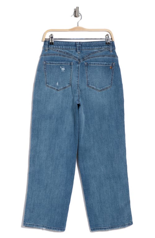 Democracy Skyrise Relaxed Straight Leg Jeans In Mid Blue Vintage