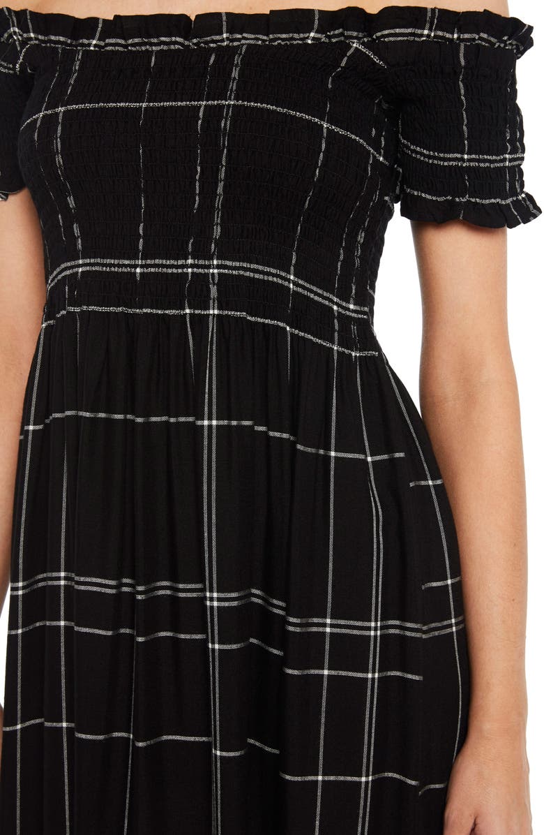 Bardot Cindy Off the Shoulder Dress, Alternate, color, 