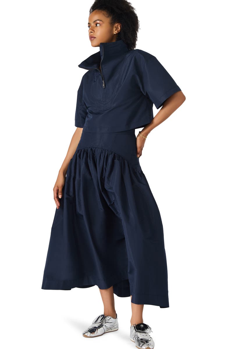 Steve Madden Henri Half Zip Top, Alternate, color, Midnight