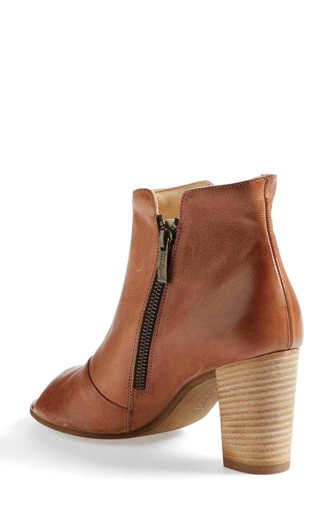 'Bellini' Peep Toe Bootie, Alternate, color, CUOIO LEATHER