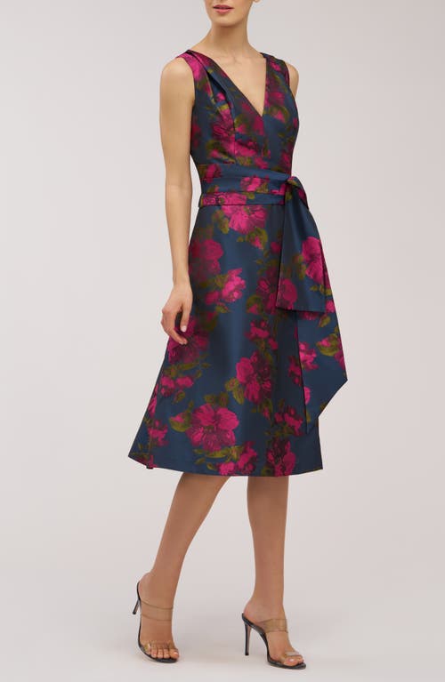 Kay Unger Elisa Sleeveless Cocktail Dress In Multi