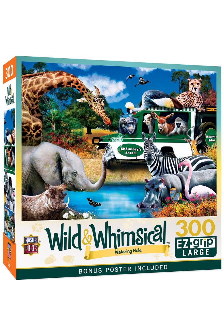 Watering Hole 300 Piece Jigsaw Puzzle, Main, color, Multicolor