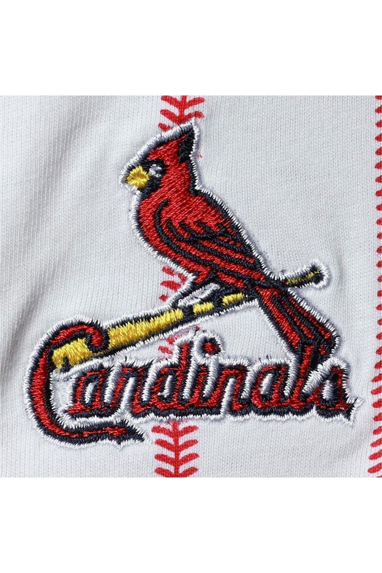 Infant White St. Louis Cardinals Pinstripe Power Hitter Coverall, Alternate, color, White