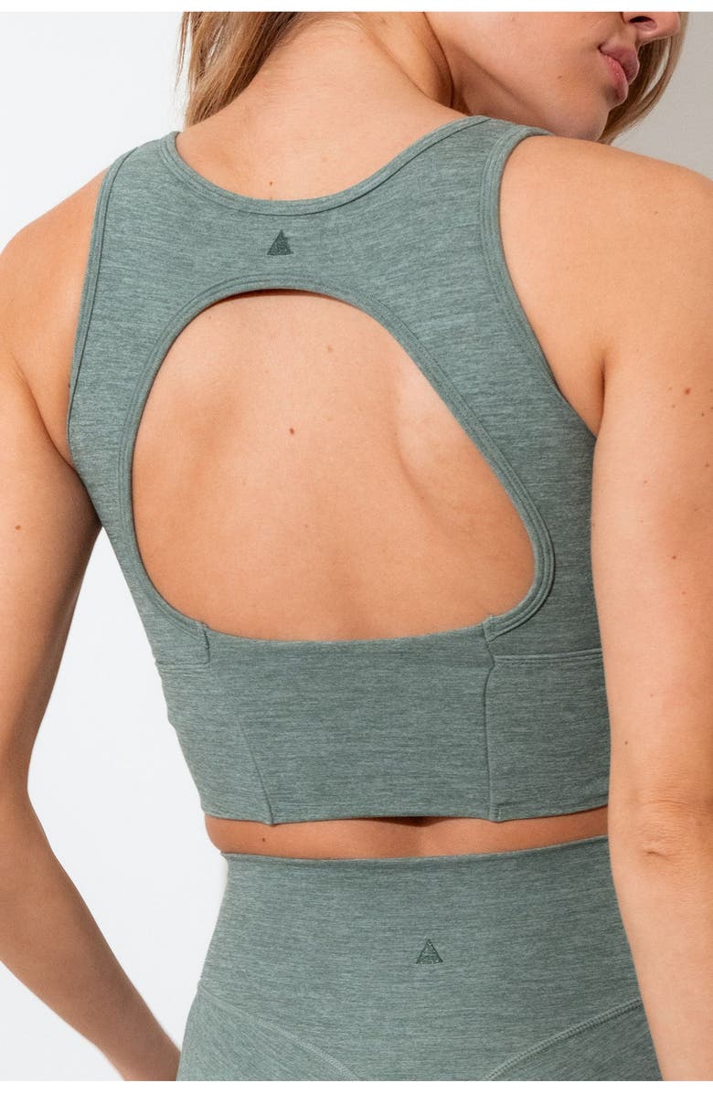 Vitality Daydream Gather Longline Bra, Alternate, color, Spearmint Tea