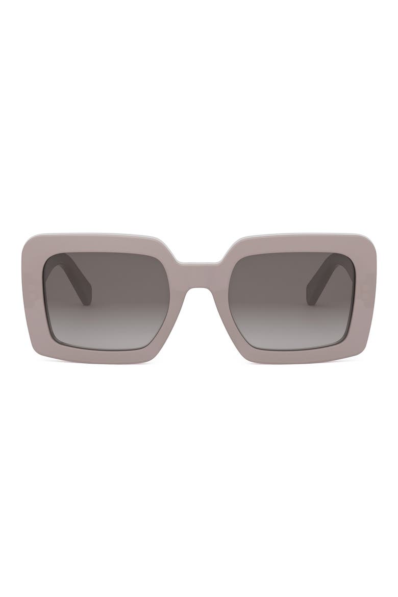 Triomphe 56mm Square Sunglasses, Main, color, SHINY LIGHT BROWN / BROWN