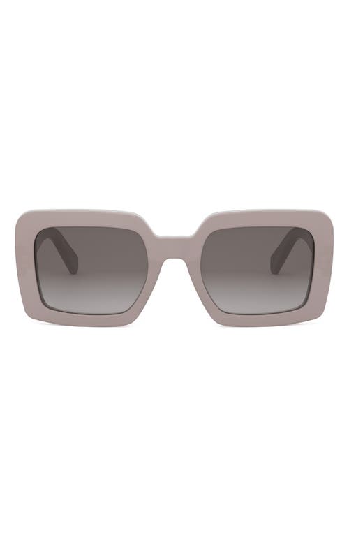 Celine Triomphe 56mm Square Sunglasses In Brown
