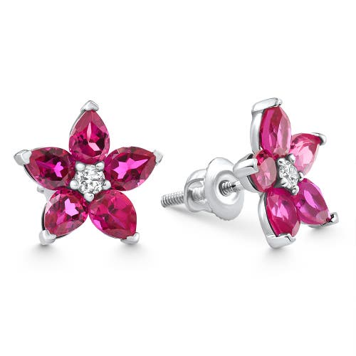Bliss Diamond 2.19ct Ruby & Diamond Alexa Earrings 14k Gold Lab Grown