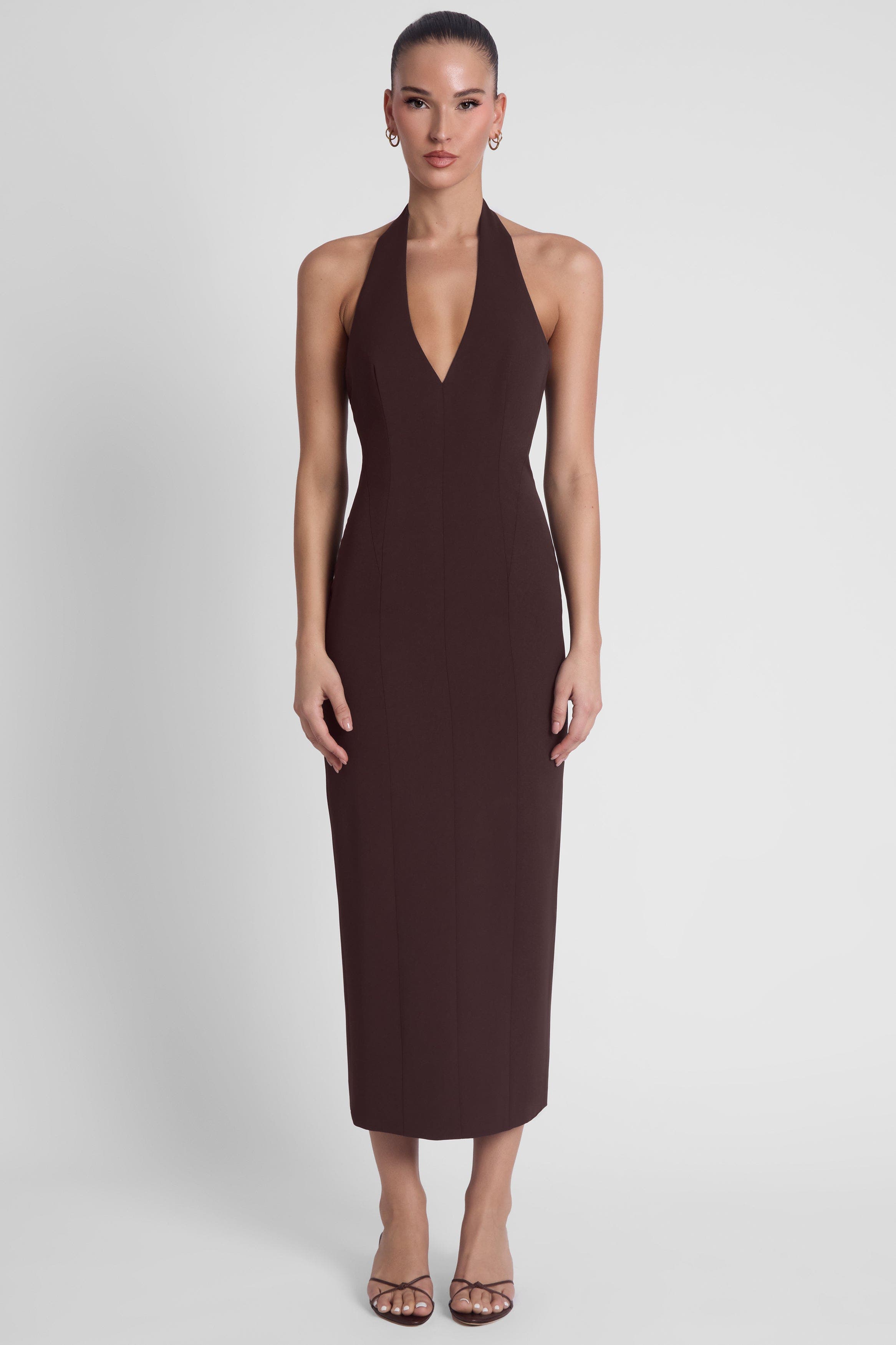 Helena Halter Midi Dress - image 5