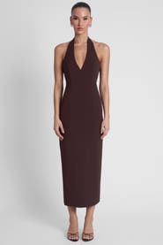 LEAU Helena Halter Midi Dress
