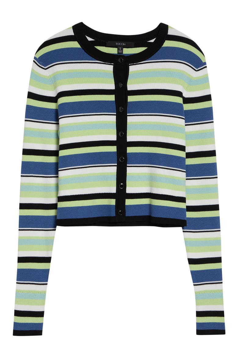 Zoe Crop Cardigan, Alternate, color, OCEAN/ KEYLIME MULTI