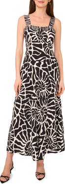 Vince Camuto Abstract Floral Maxi Dress