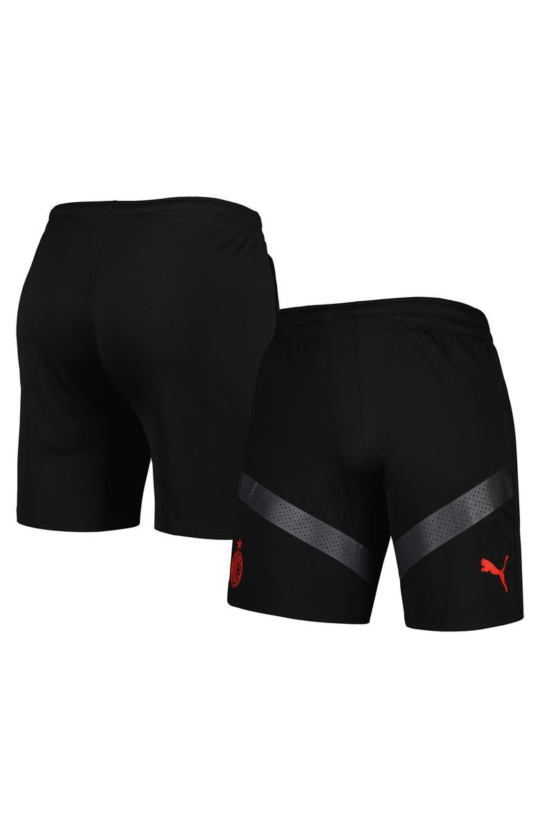 PUMA Men's Puma Black AC Milan Logo DryCELL Training Shorts, Alternate, color,