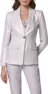 Donna Karan New York One-Button Linen Blazer